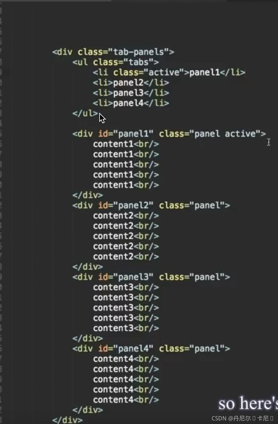 jQuery实现手写选项卡-CSDN博客