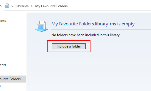 Click "Include a Folder."