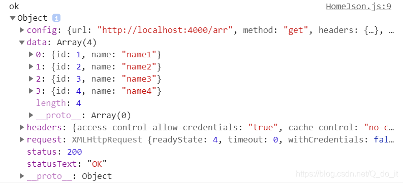 数据请求与json server结果
