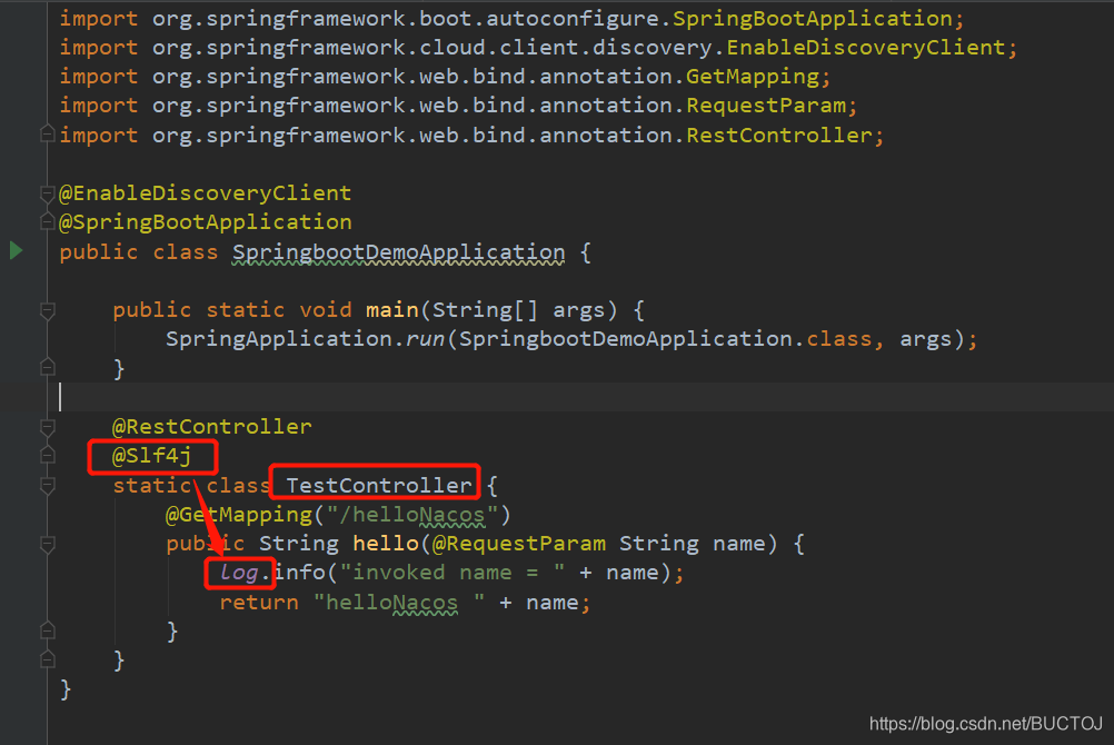 类上面使用@Sl4j注解