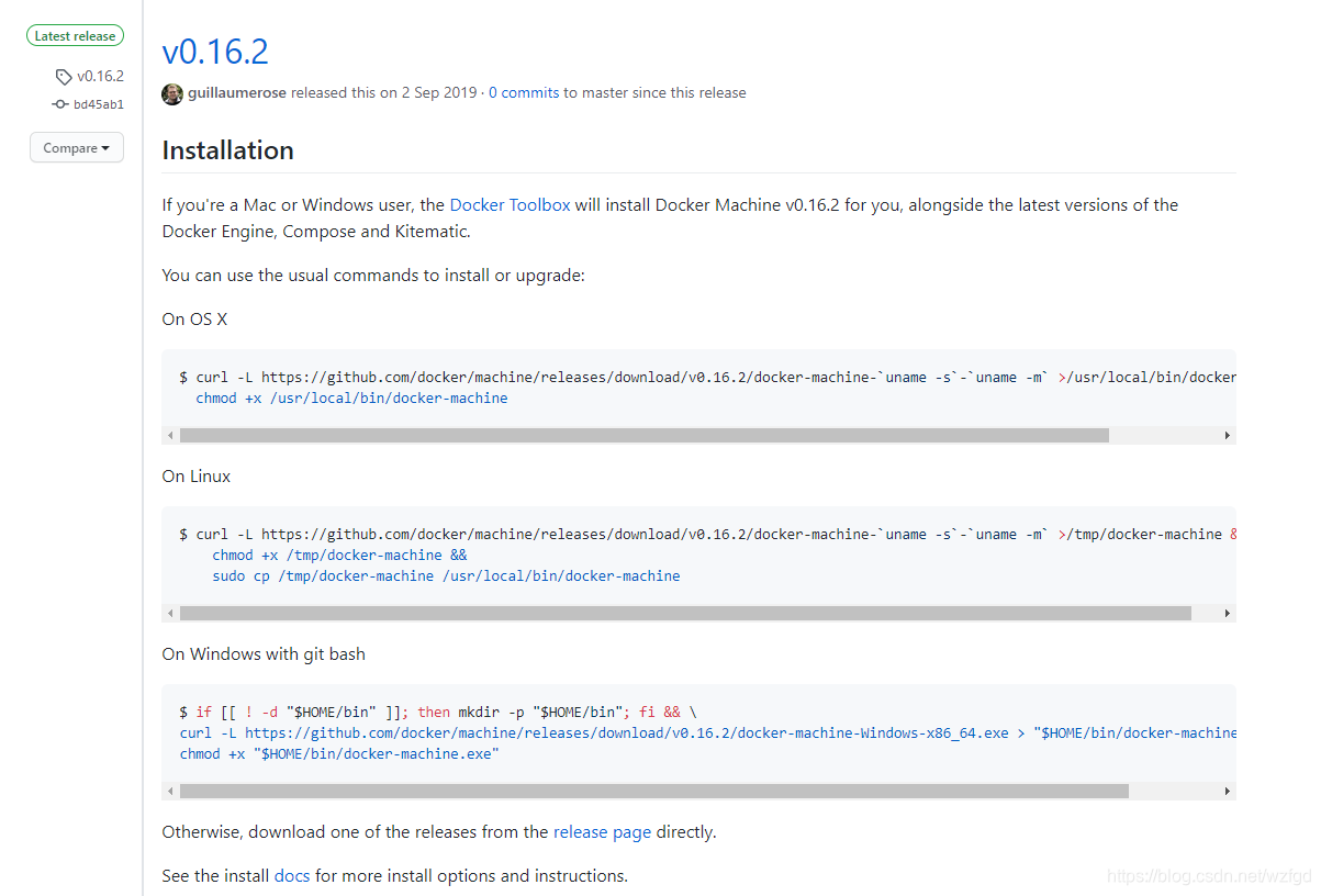Docker Machine GitHub
