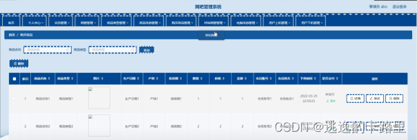 图5-7购买商品管理界面图