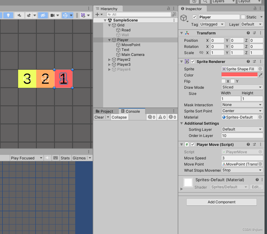 Unity教程:实现角色在格子上智能移动与跟随对象的代码示例-CSDN博客