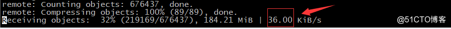 加快git clone 几十倍速度的小方法  （30KB vs 2M）
