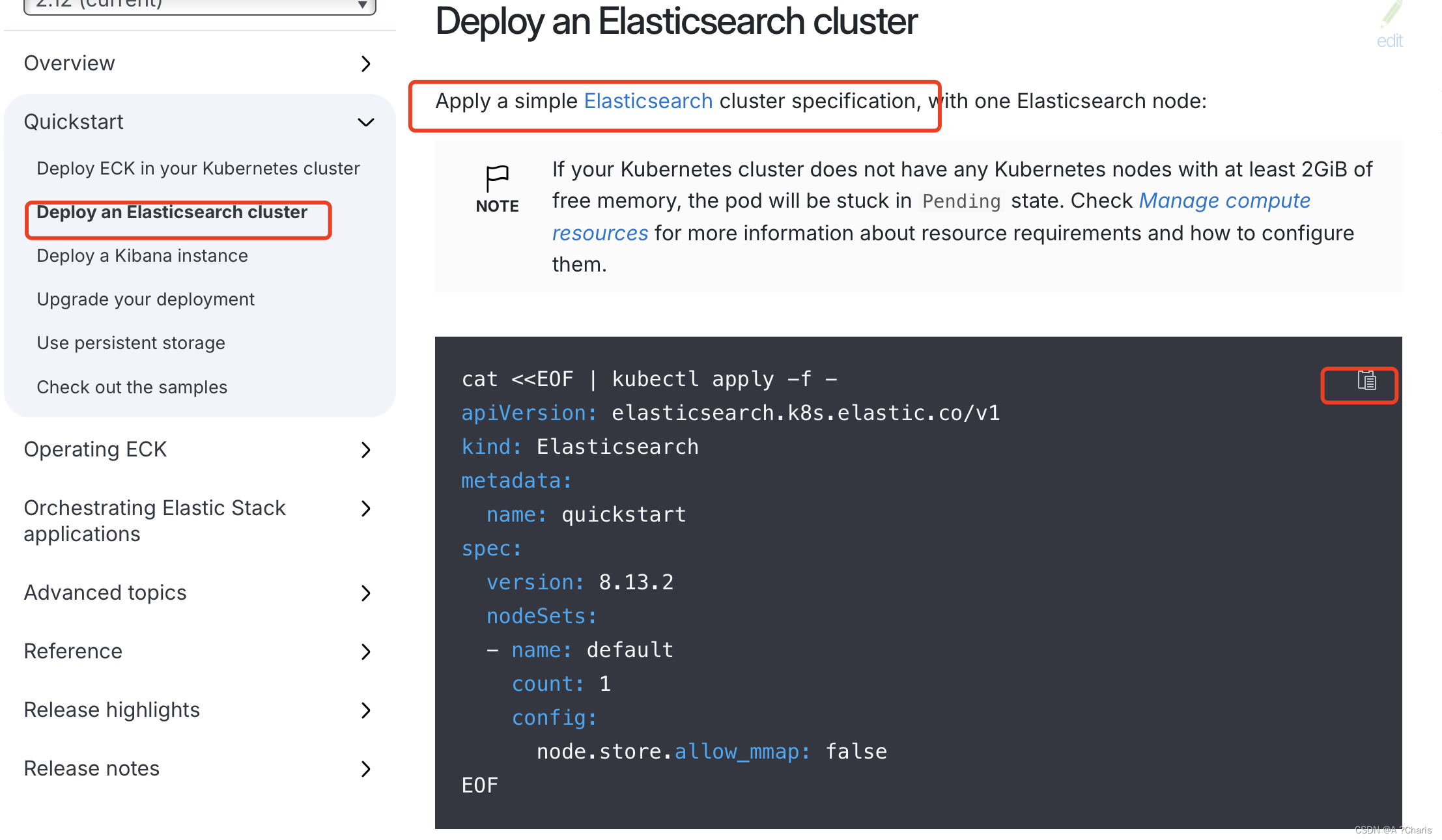 根据ELK官网指引部署ELK- ECK-Elastic- Kibana -Learn-ELK-(一)_elk全家桶-CSDN博客