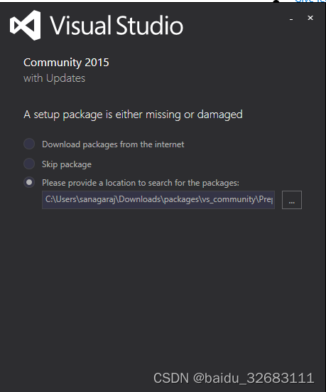 Visual Studio 2015 Community安装找不到包错误_visual studio community 2015-CSDN博客