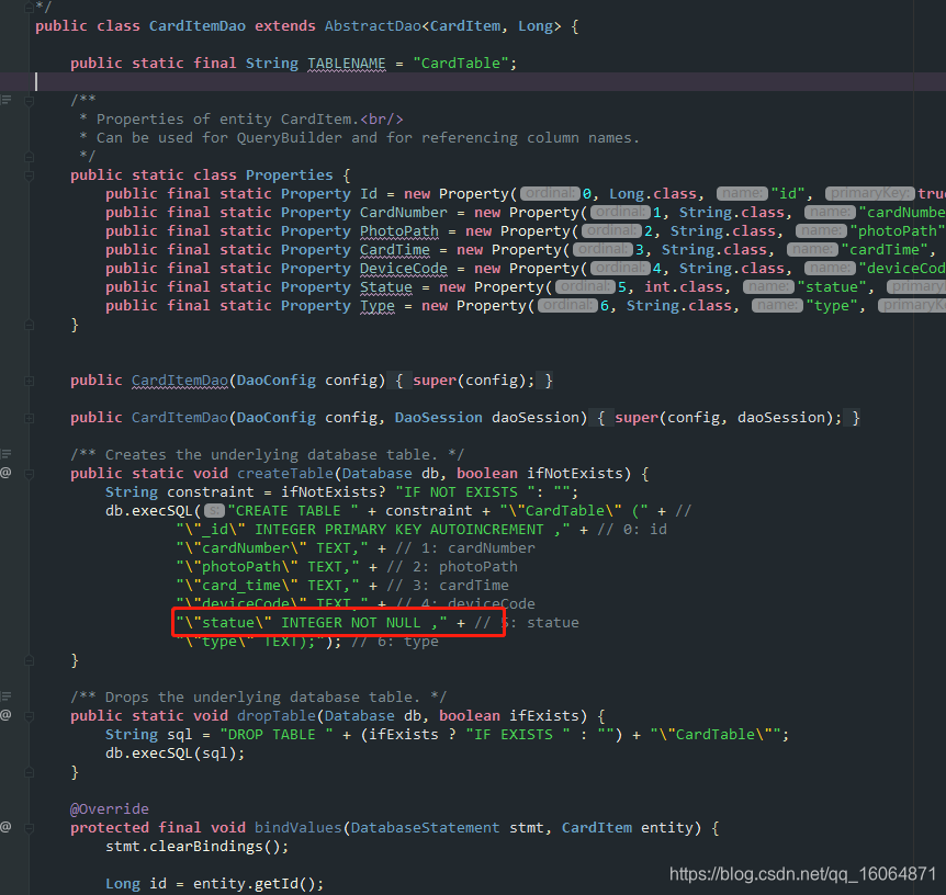 Greendao SQLiteConstraintException NOT NULL Constraint Failed android greendao-sqliteconstraintexception-not-null-constraint-failed-android