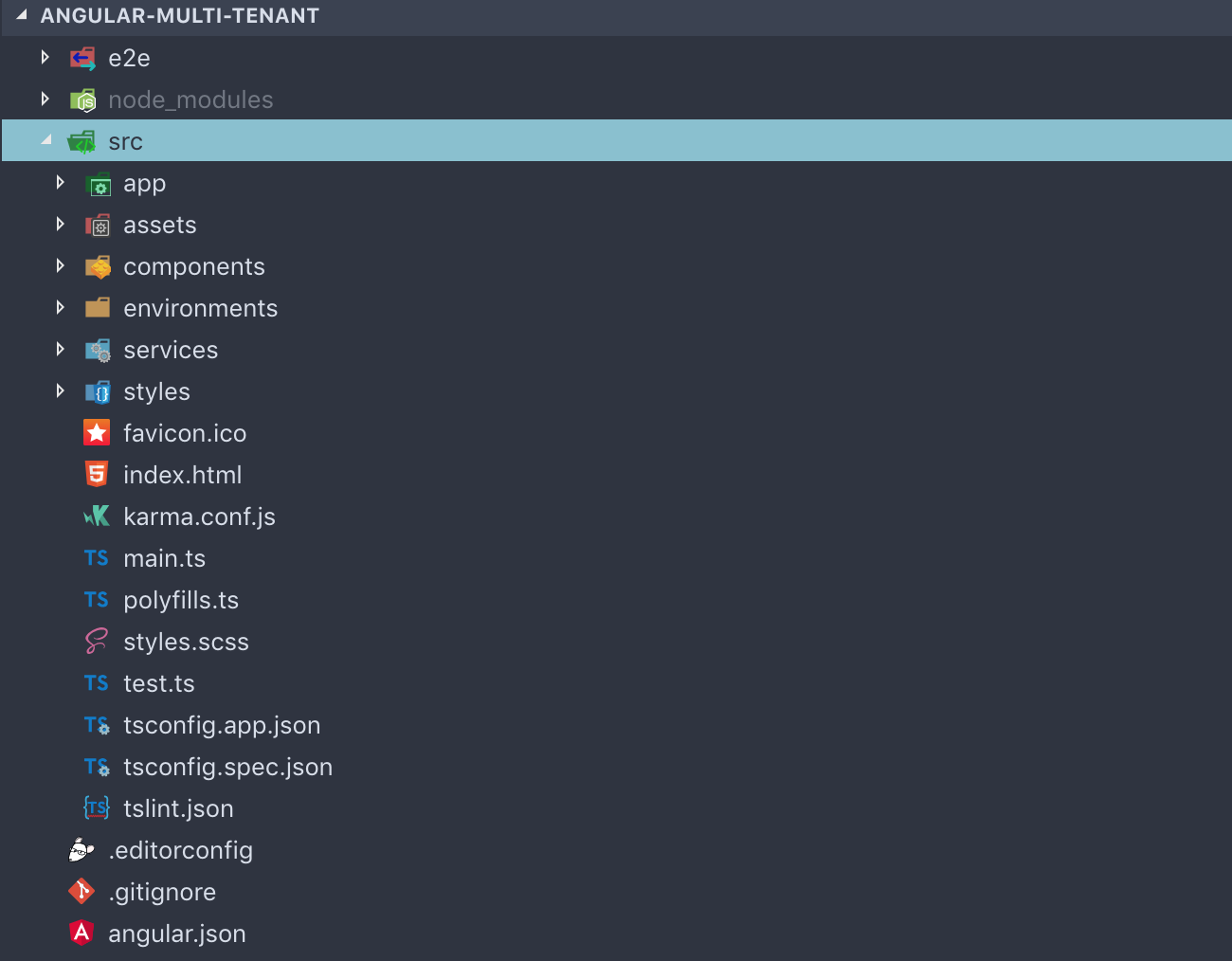 Angular Multi Tenant Project