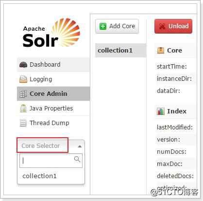 Solr管理页面 下