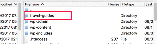 New subdirectory created New subdirectory created