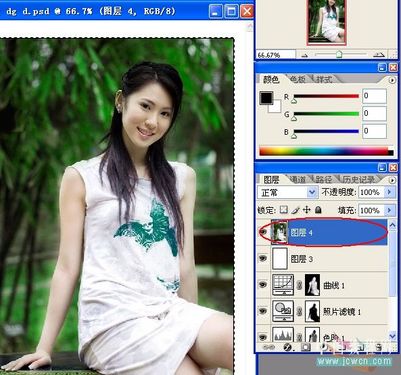 Photoshop实例教程：调出MM清新色调 