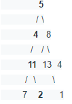 5/ 4 8/ / 11 13 4/ \ 7 2 1