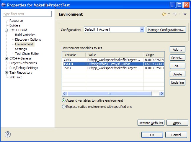 Windows下用Eclipse搭建C/C++开发环境