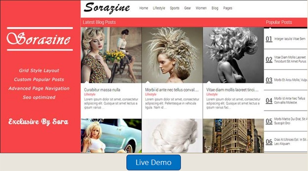 Sorazine Blogger Template