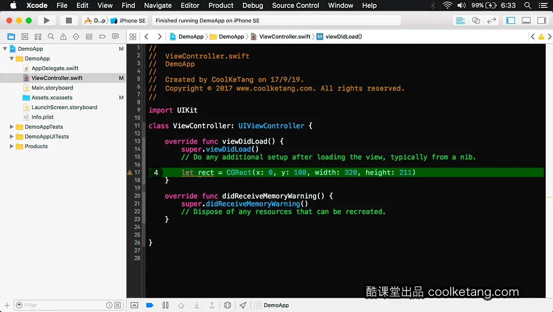 互动教程 for Xcode9 & Swift4-酷课堂