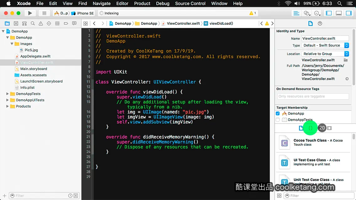 互动教程 for Xcode9 & Swift4-酷课堂