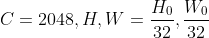 C=2048,H,W=\frac{H_0}{32},\frac{W_0}{32}