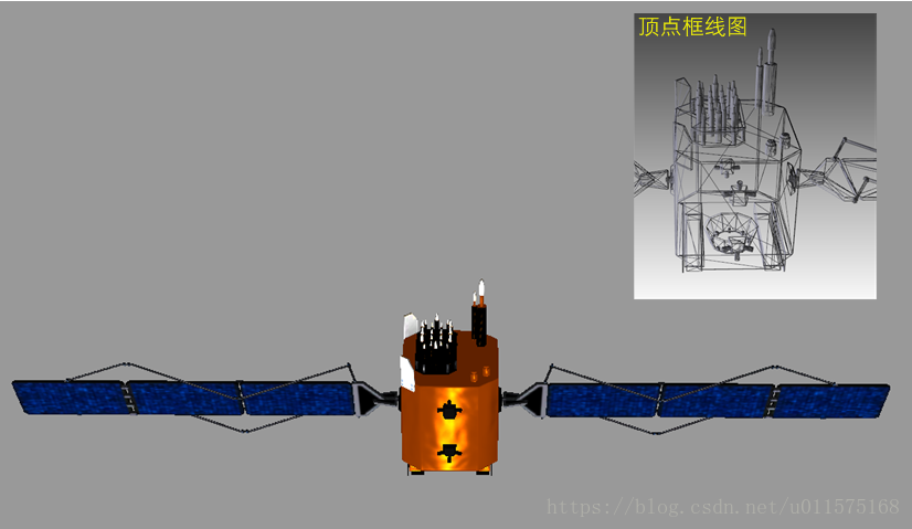 渲染模型与顶点框线图