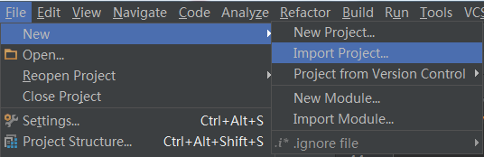 Import project