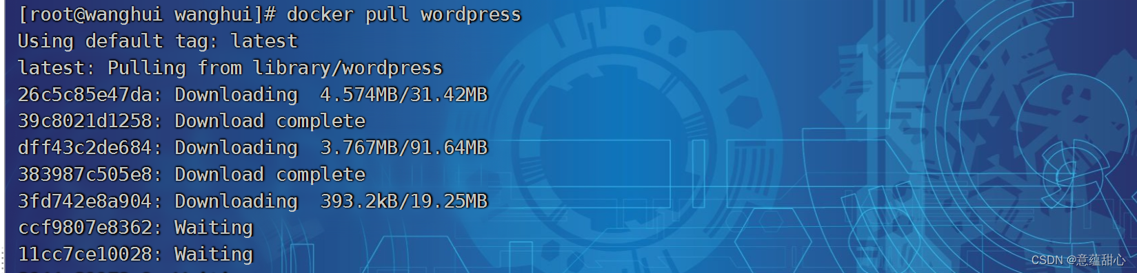 docker run -d -e MYSQL_ROOT_PASSWORD=888888 -p 3360:3306 --name mysql_word mysql