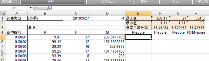 手把手教你用Excel2007利用RFM细分客户群