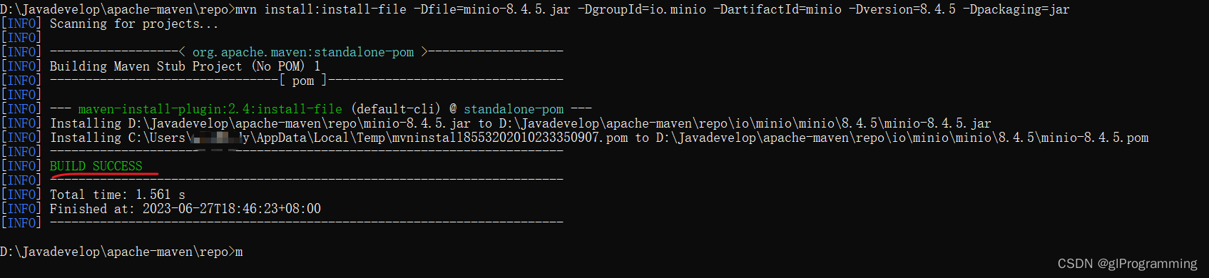 maven install 成功