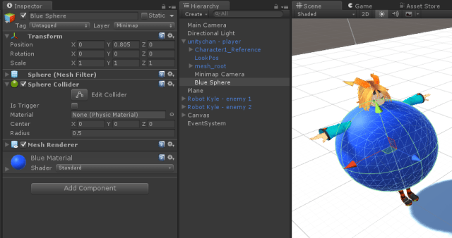 unity chan blue sphere