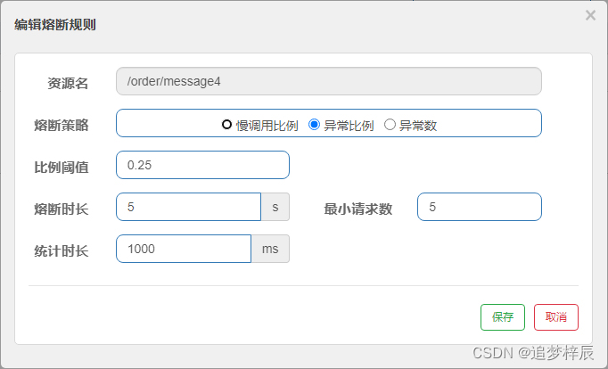 [外链图片转存失败,源站可能有防盗链机制,建议将图片保存下来直接上传(img-pc1h2QTK-1670847697618)(springcloud_alibaba\降级规则之异常比例.jpg)]