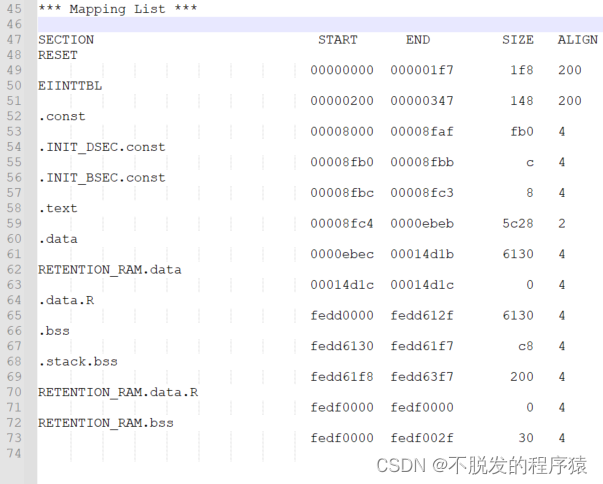 瑞萨RH850 CS+集成开发环境Sections字段说明_rh850 section setting-CSDN博客