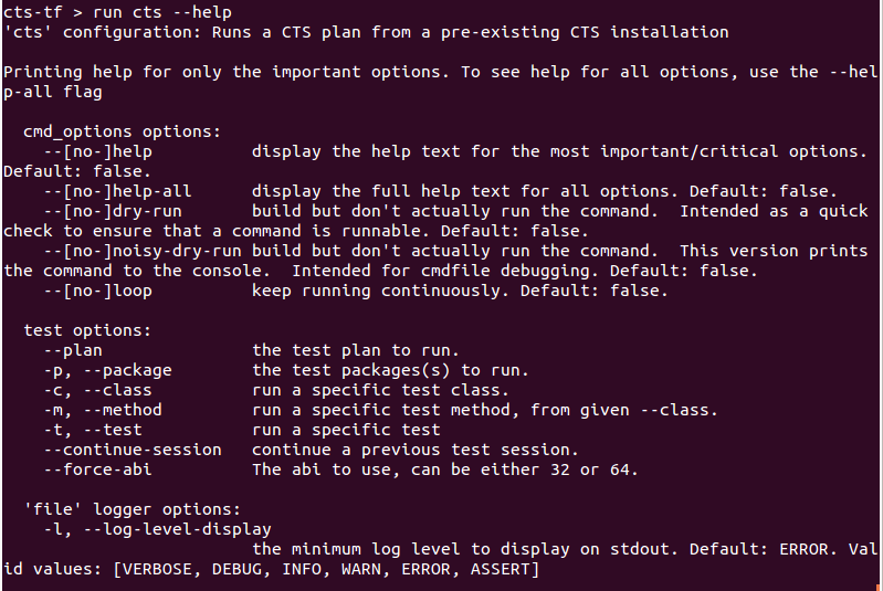 cts测试linux指令skip,CTS测试命令详细-CSDN博客
