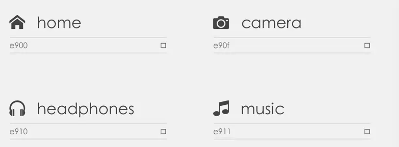 Icon对应的Unicode