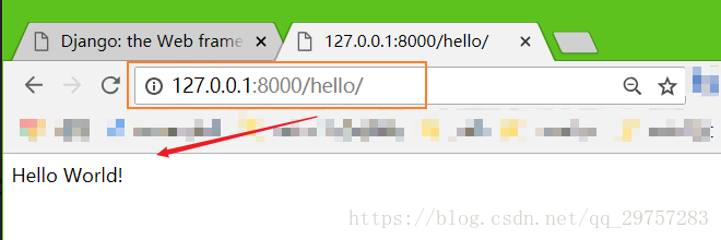 浏览器查看 hello 网站