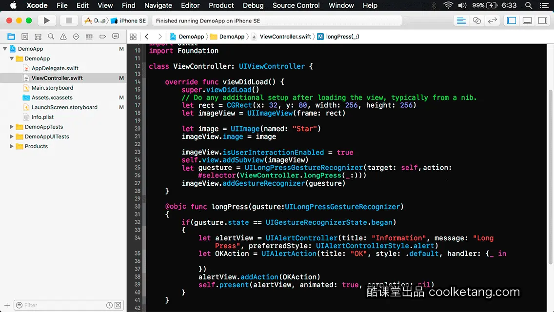 互动教程 for Xcode9 & Swift4-酷课堂