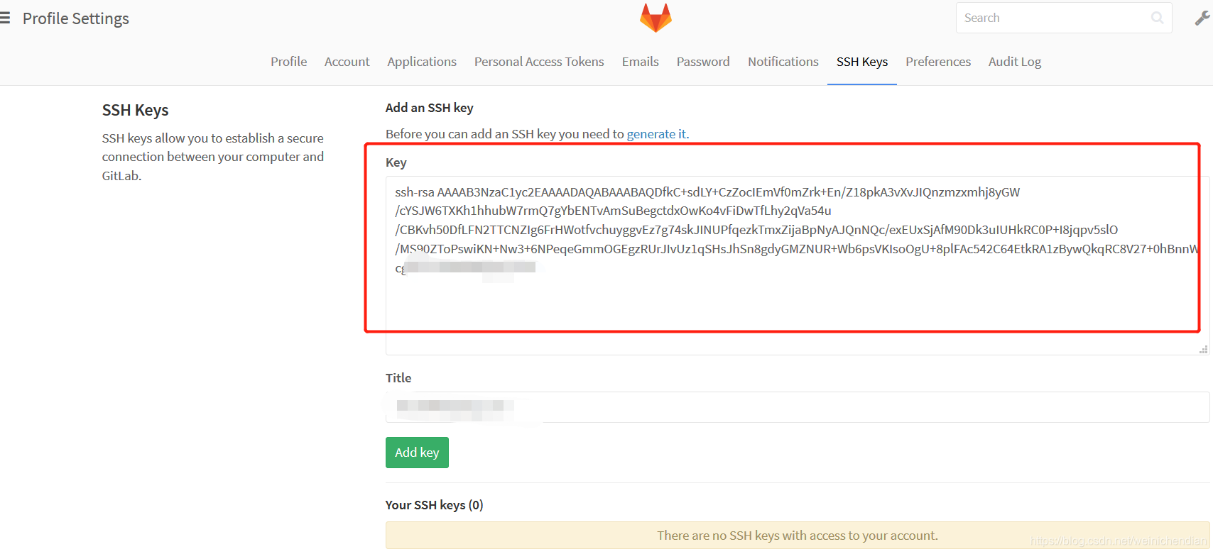 自动化构建系列之-GItlap添加SSH keys_gitlap配置ssh路径-CSDN博客