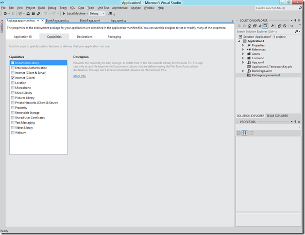 9.app manifest (capabilities)