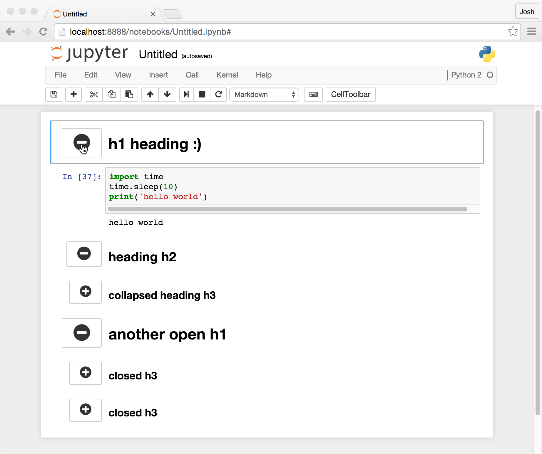 Collapsible Headings