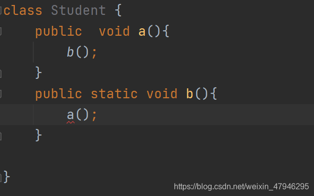JAVA08：静态方法与非静态方法的调用（error: Non-static method ‘say()‘ cannot be ...