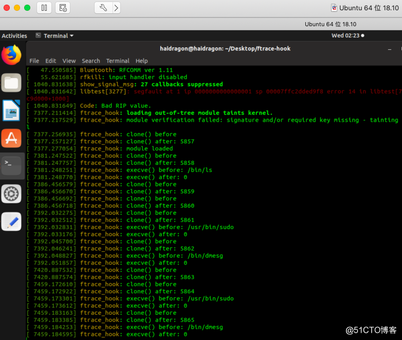 linux内核　ftrace hook