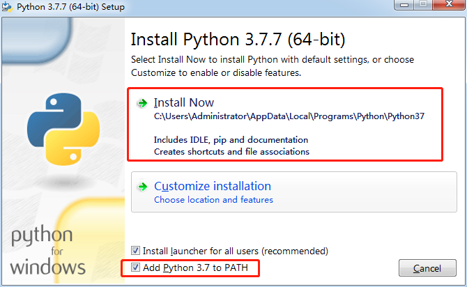 Win7 安装Python3.7.7(小白自学)-CSDN博客