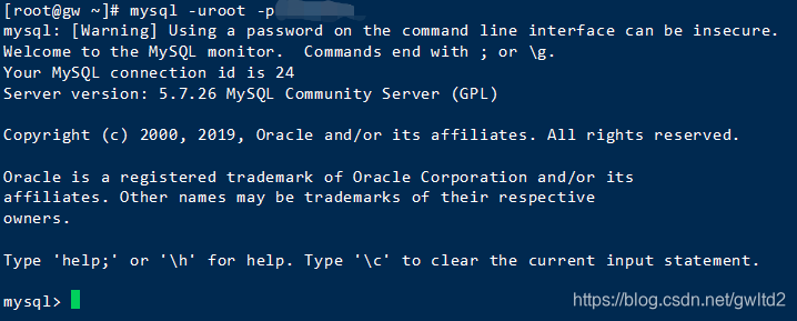 MYSQL登录