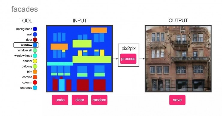 使用 pix2pix-tensorflow 的交互式图象到图象翻译的演示
