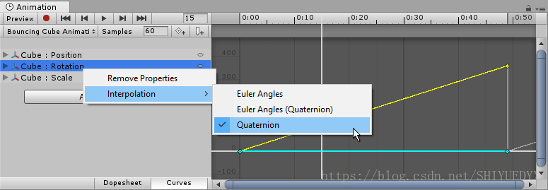 AnimationEditorQuaternionInterpolationMenu