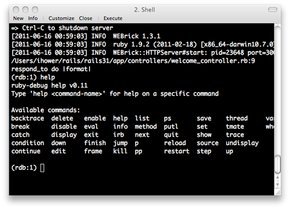 Debugger screenshot