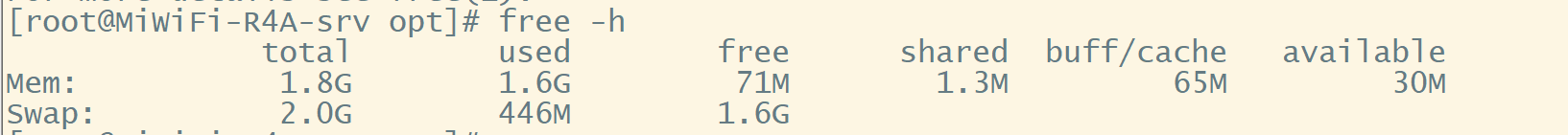 free -h