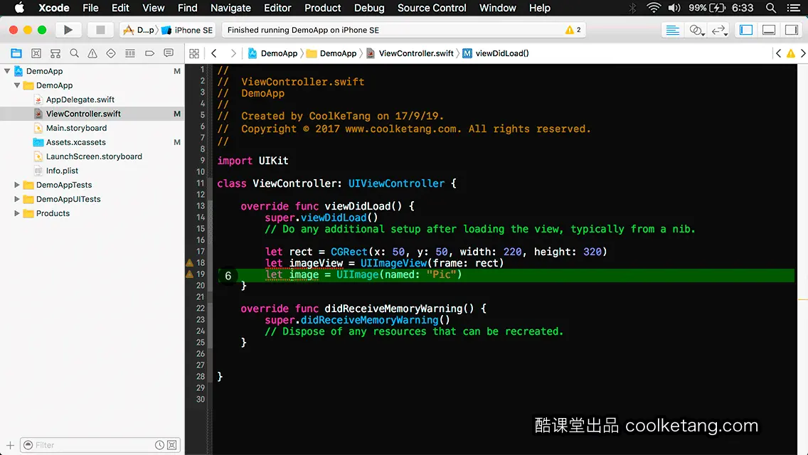 互动教程 for Xcode9 & Swift4-酷课堂