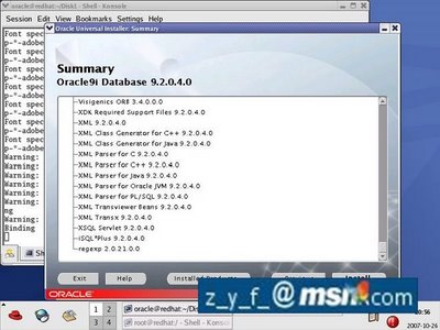 Redhat Linux 下安装Oracle 9i图文教程