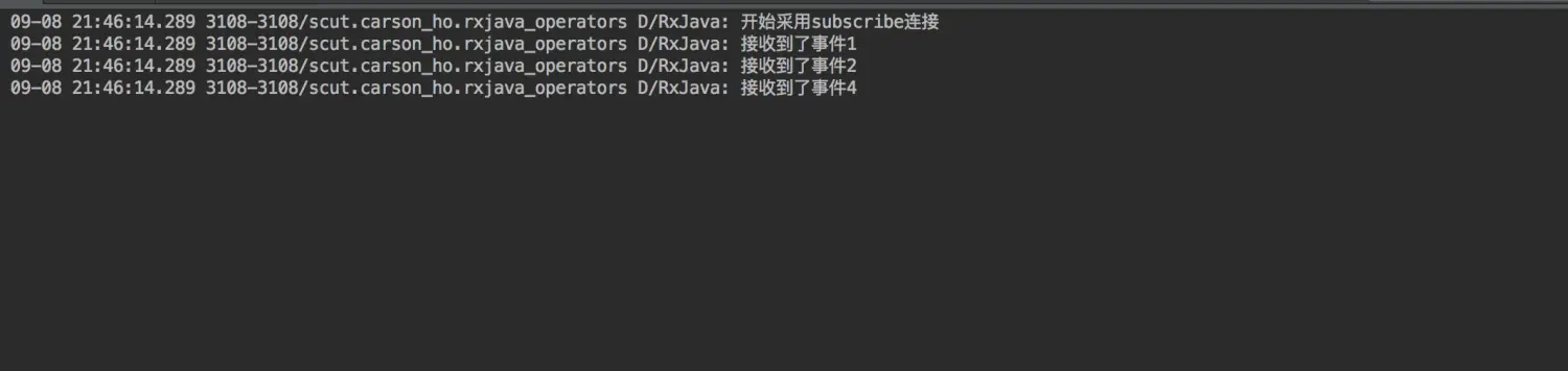 新的Observable发送Complete 事件 = 原始Observable停止发送 & 不重新发送