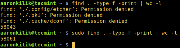 Linux 中的文件数量