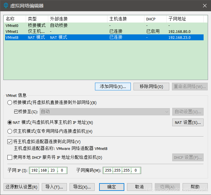 虚拟网络编辑器
