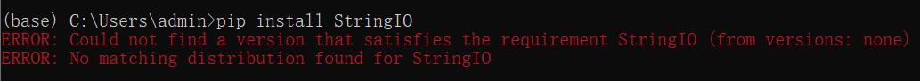 python报错 ModuleNotFoundError: No module named ‘StringIO ...